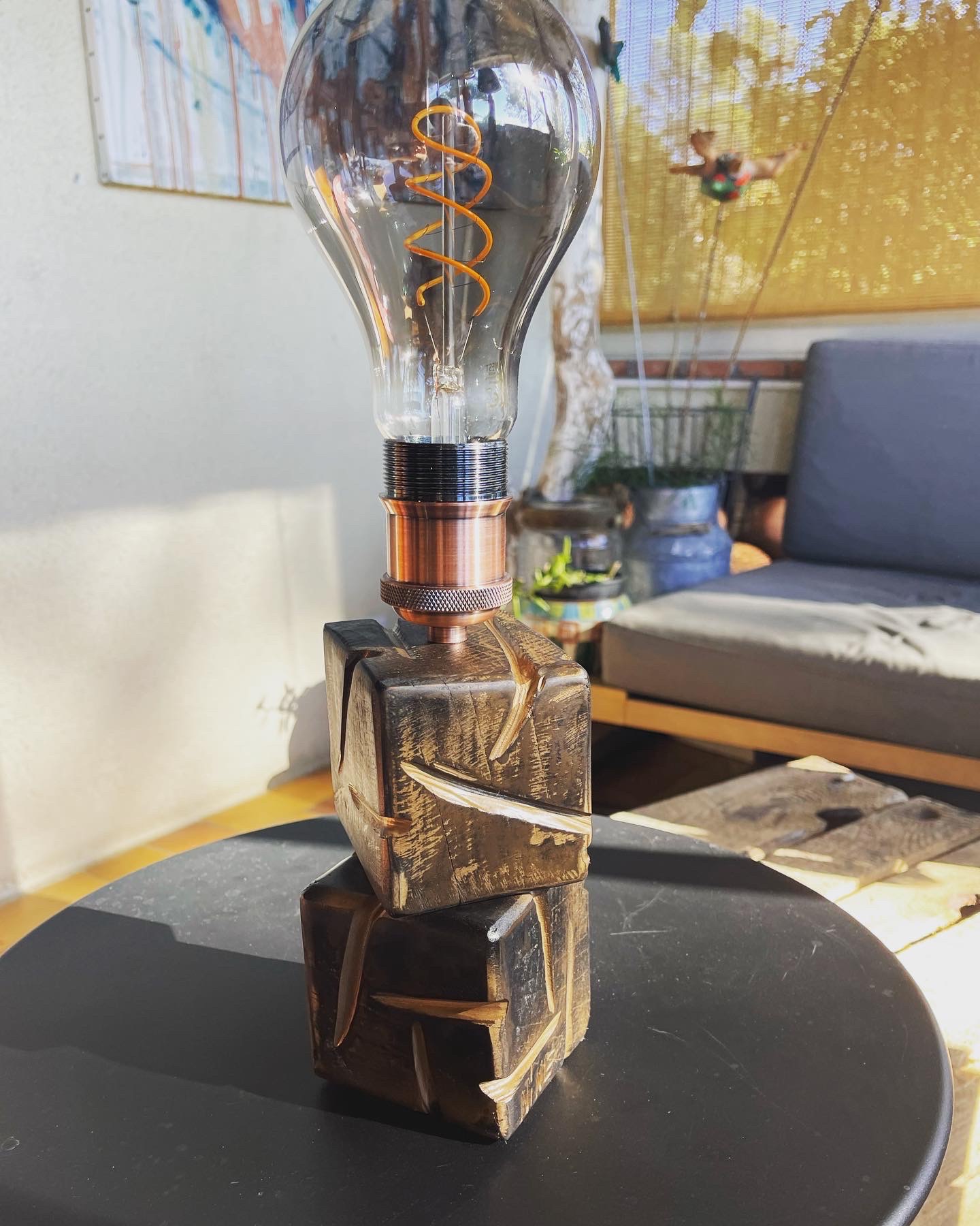 Lampe artistique artisanale