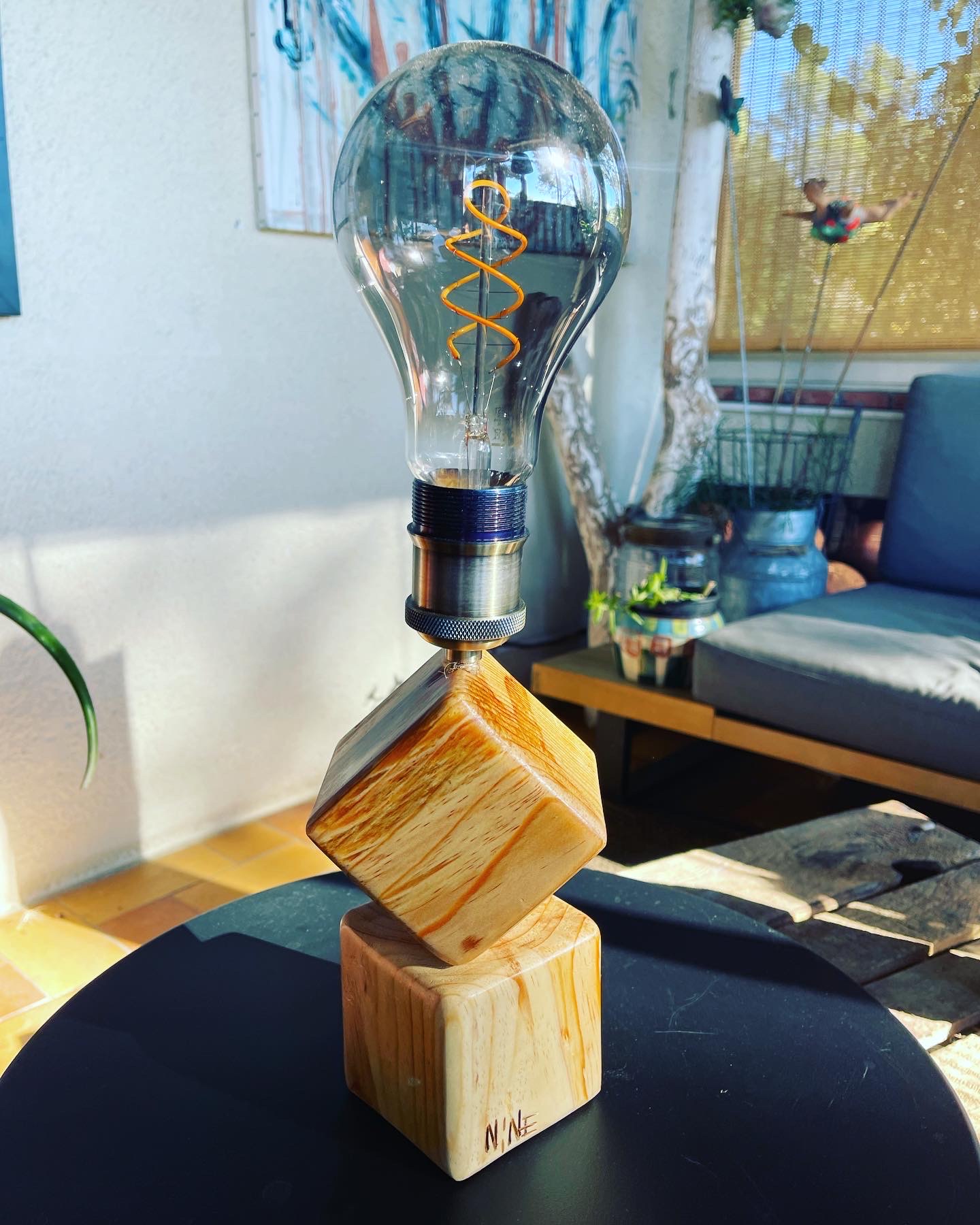 Lampe artistique artisanale