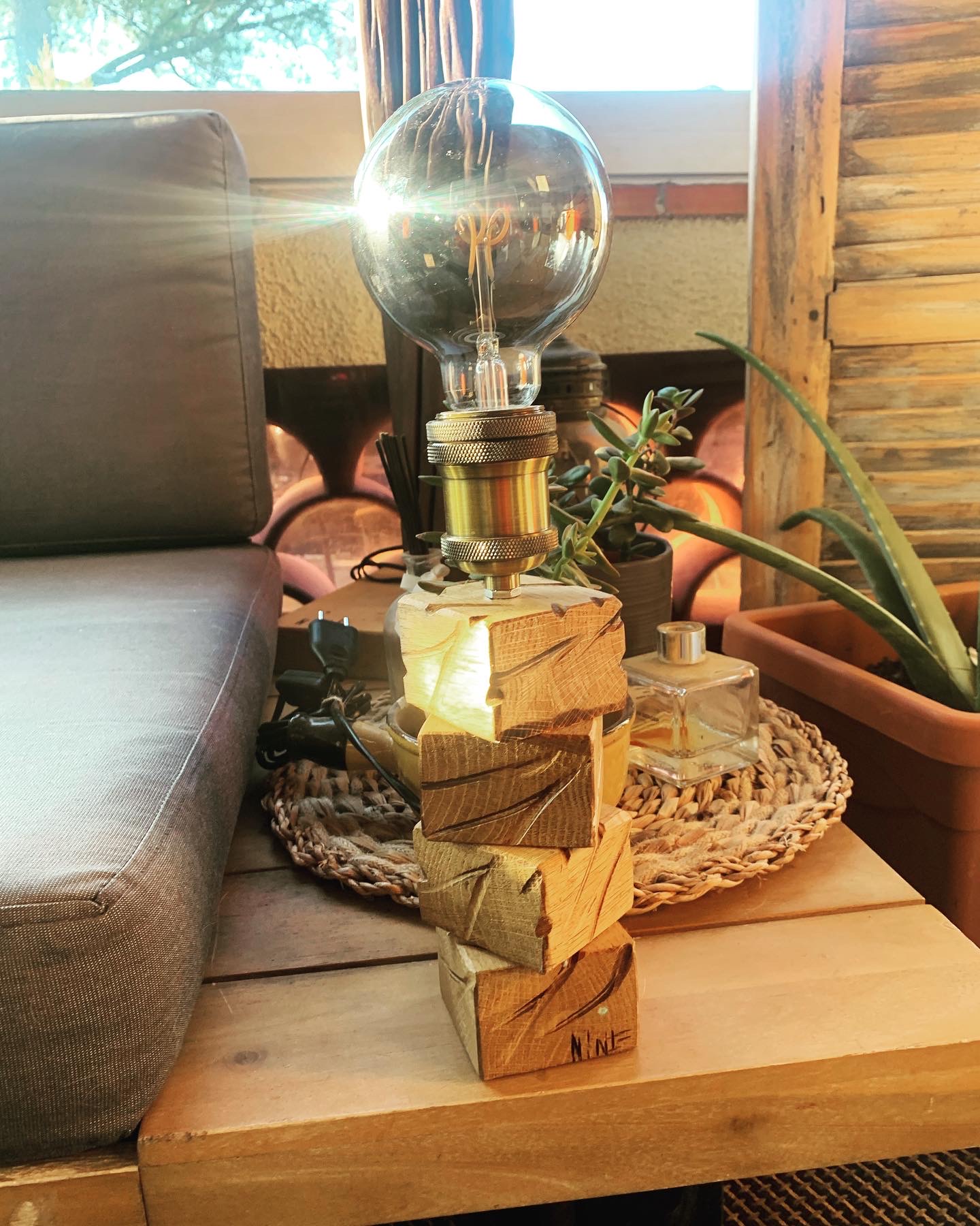 Lampe artistique artisanale