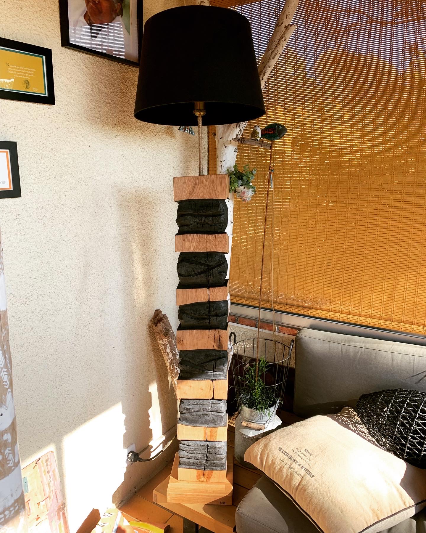 Lampe artistique artisanale