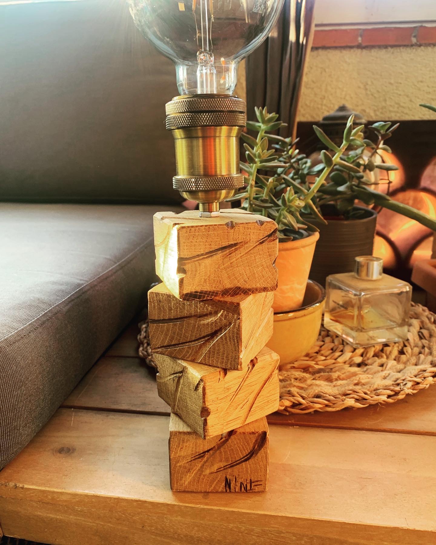 Lampe artistique artisanale