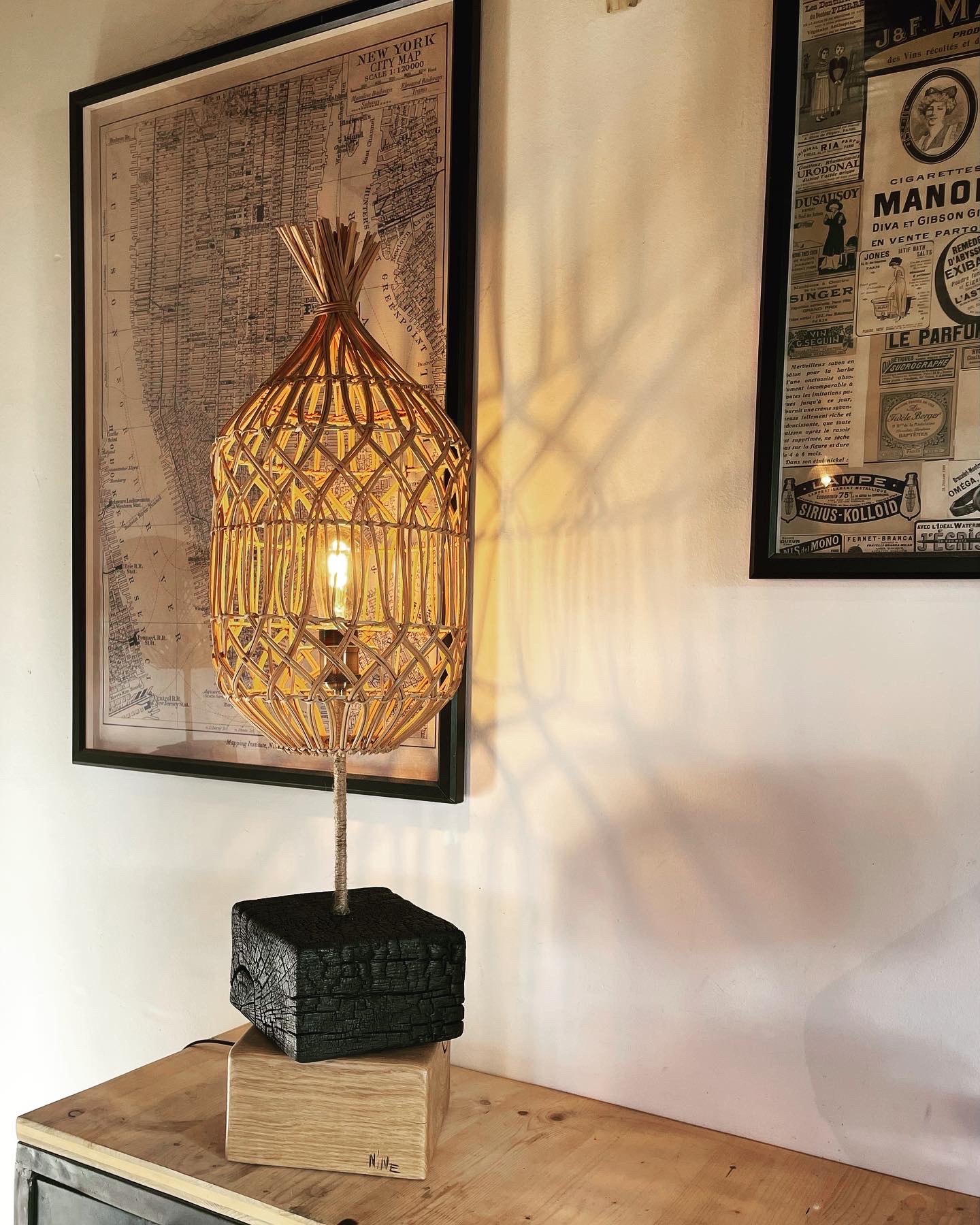 Lampe artistique artisanale