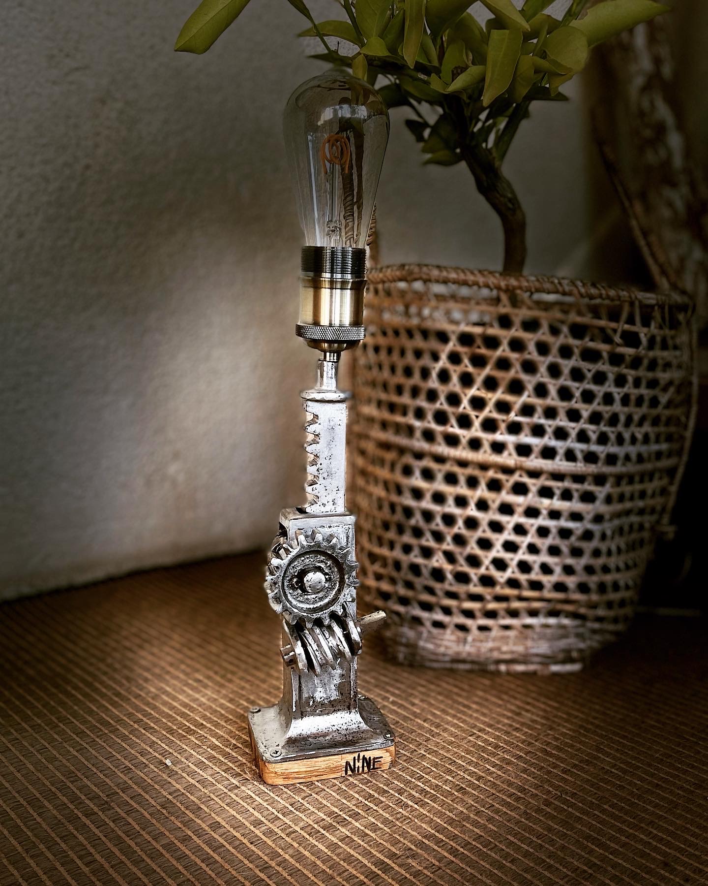 Lampe industrielle artisanale