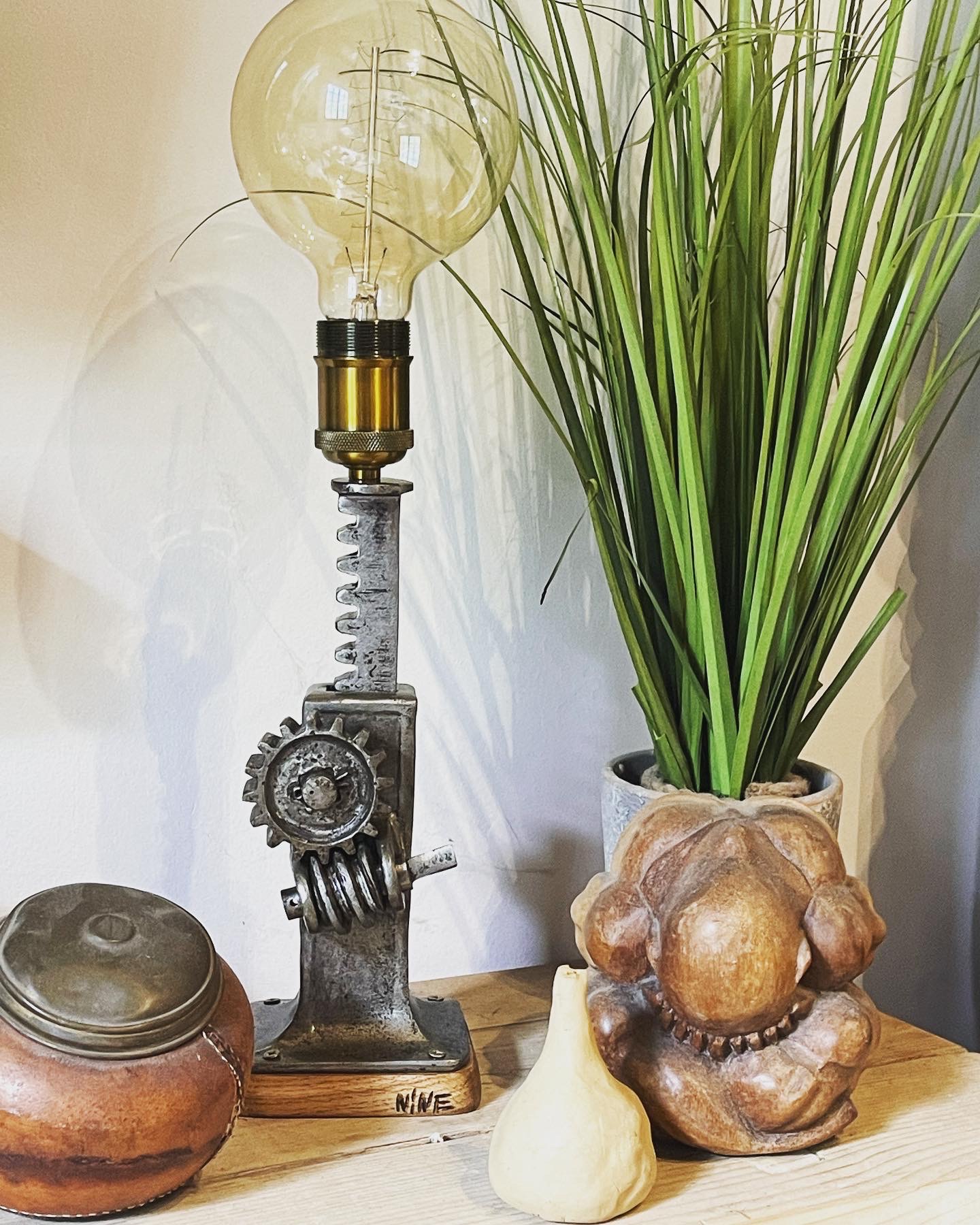 Lampe industrielle artisanale
