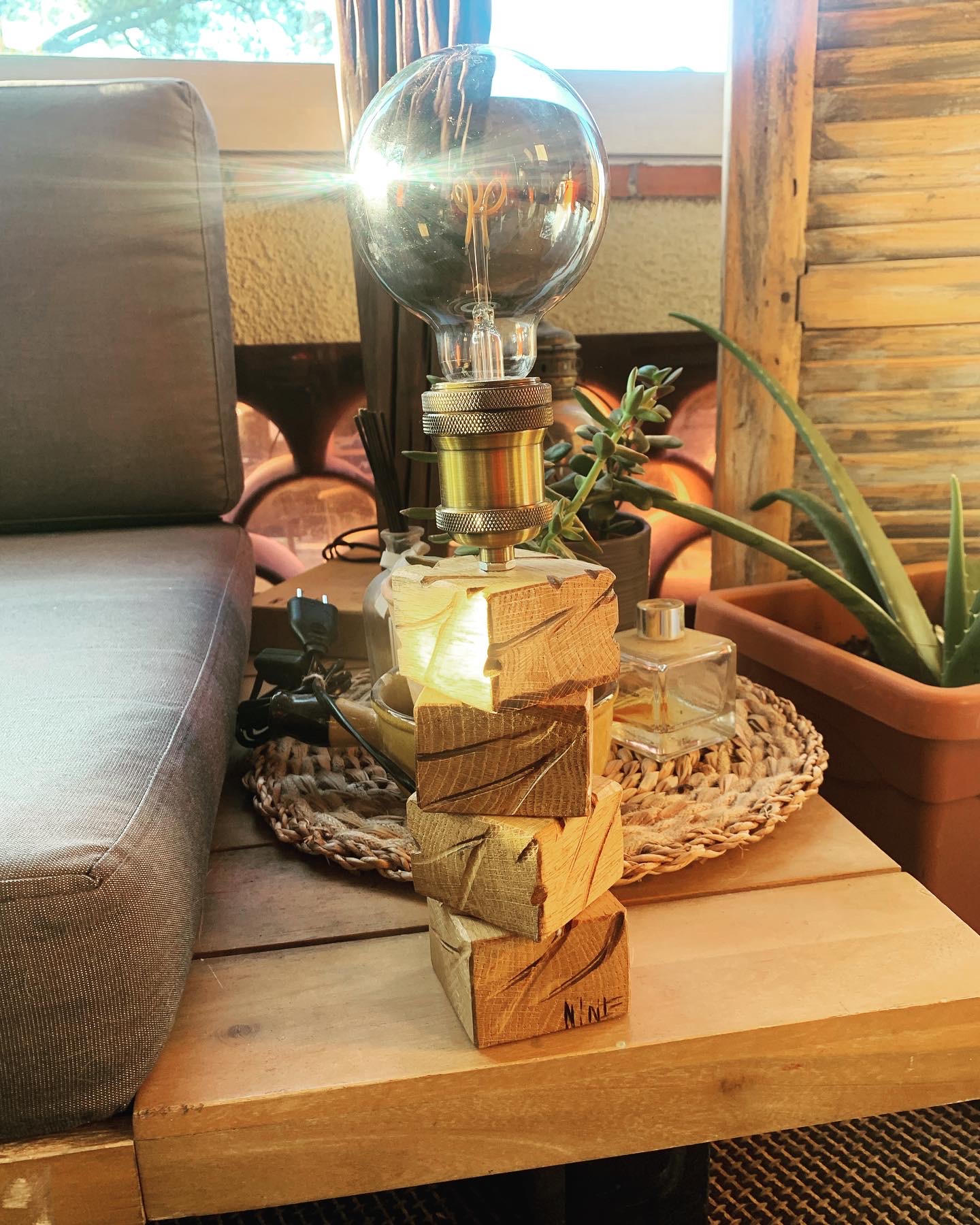 Lampe artistique artisanale