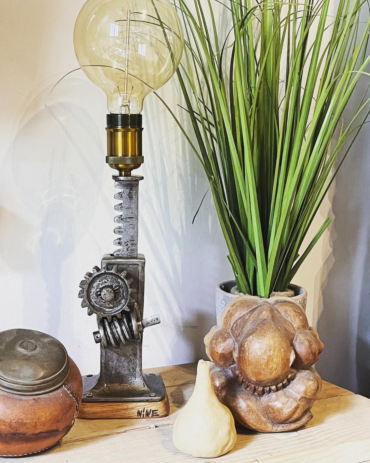 Lampe industrielle artisanale