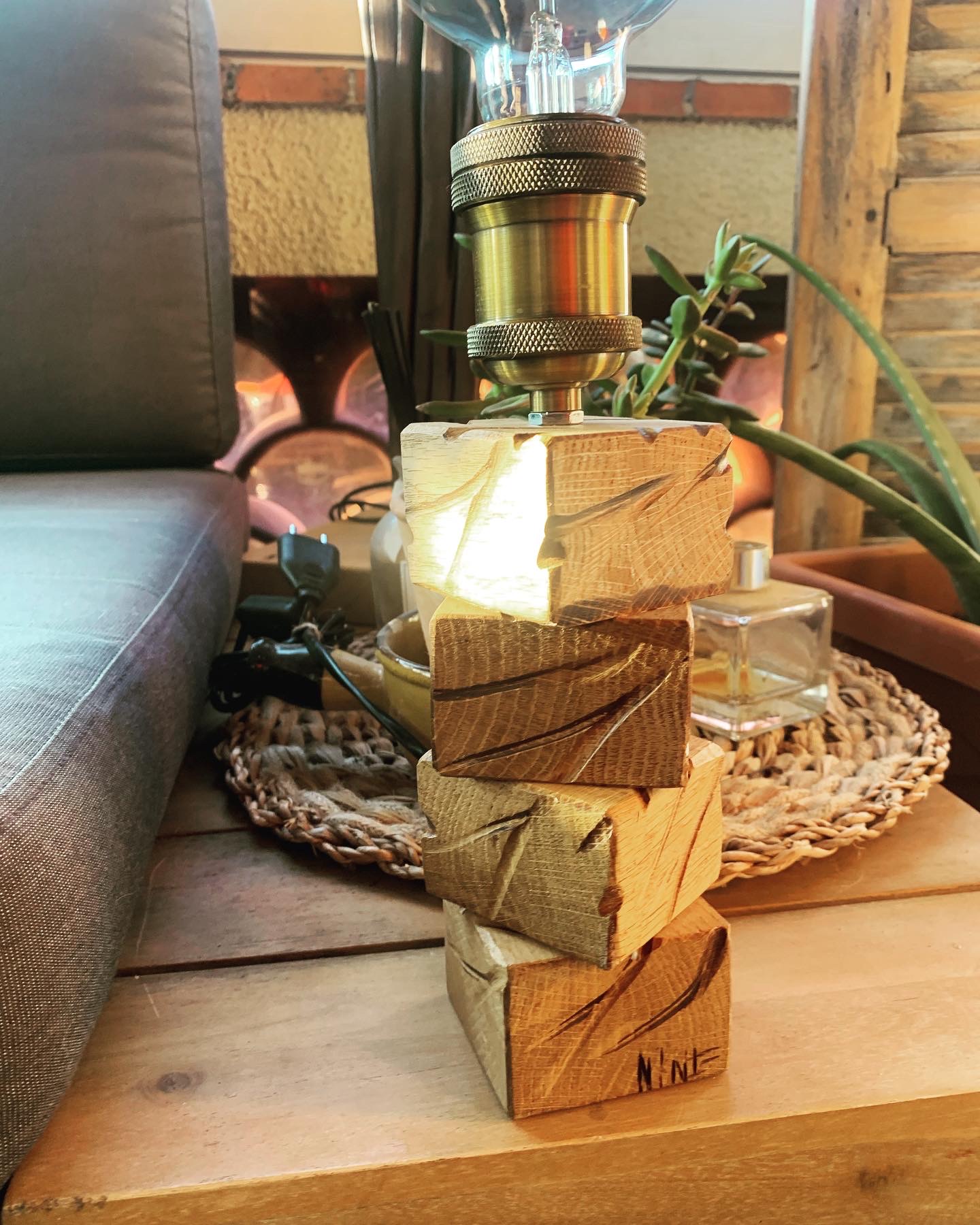 Lampe artistique artisanale