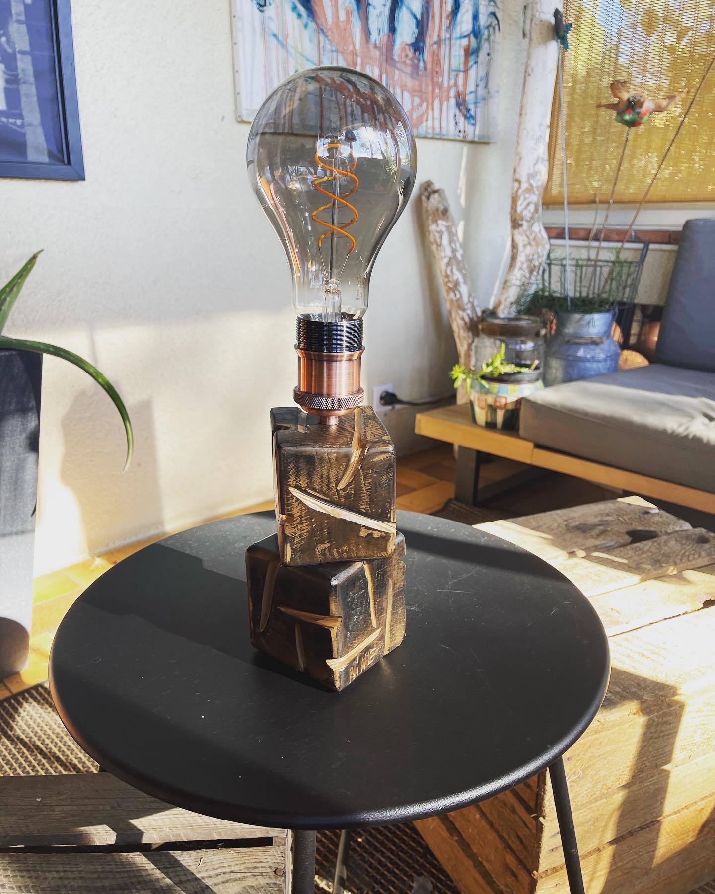 Lampe artistique artisanale
