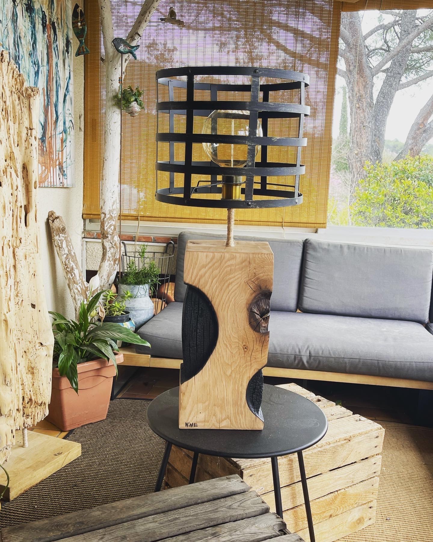 Lampe artistique artisanale