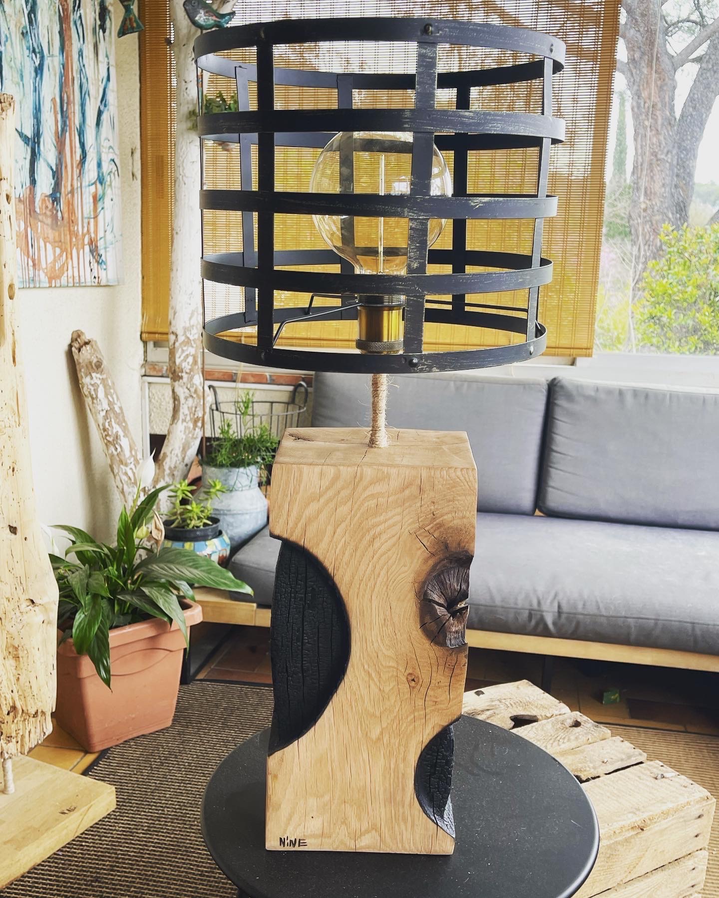 Lampe artistique artisanale