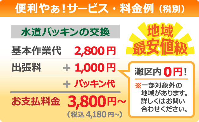 基本作業代 2,800円 (税別) から！出張料は灘区内 0円から！地域最安値級！
