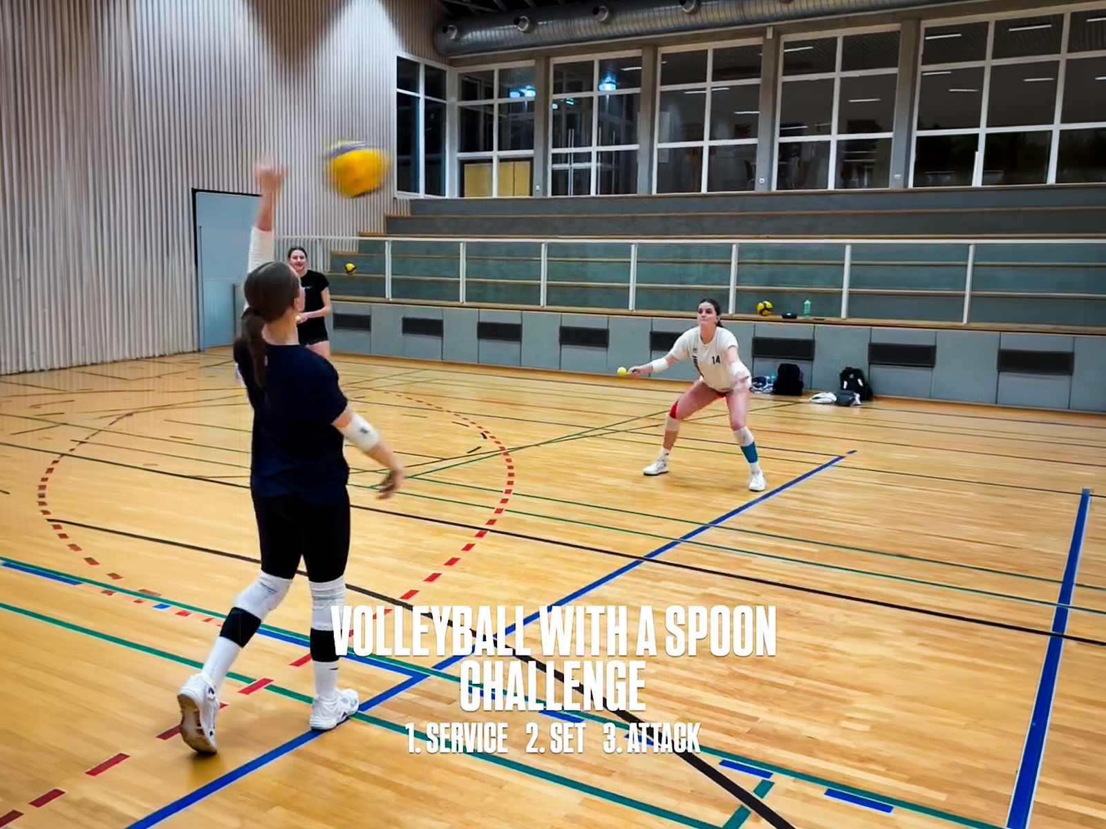 Volleyball Spoon Challenge für die Abwehr