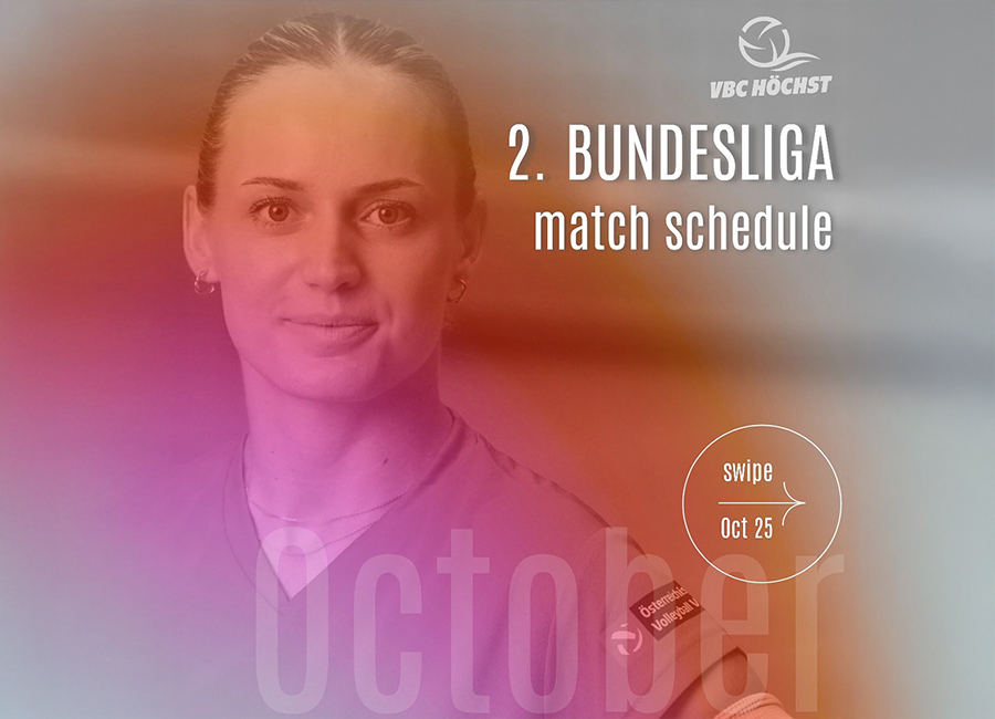2. Bundesliga Spielplan Oktober – VBC Höchst startet in die Saison