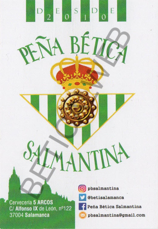 2018-31 / Peña Bética "SALMANTINA" (Salamanca)