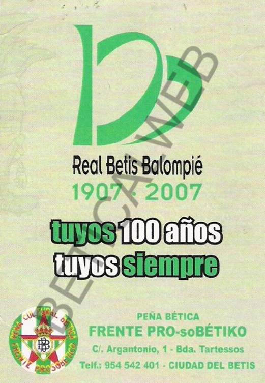 2007-09 / Peña Bética "FRENTE PRO-soBÉTICO" (Tartessos - Sevilla)