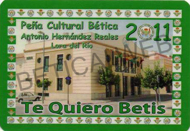 2011-12 / Peña Cultural Bética "ANTONIO HERNANDEZ REALES" (Lora del Rio - Sevilla)