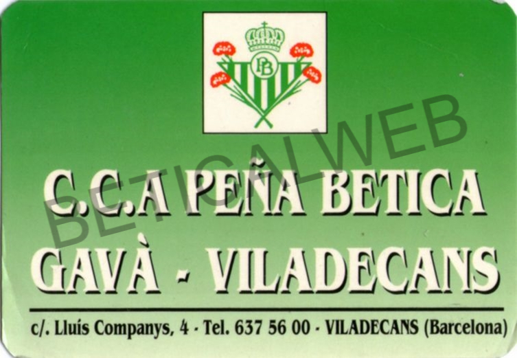 1998-09 / Peña Cultural Bética Gavà - Viladecans. (Barcelona)