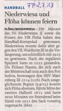 Bericht - Freie Presse vom 02.07.2013