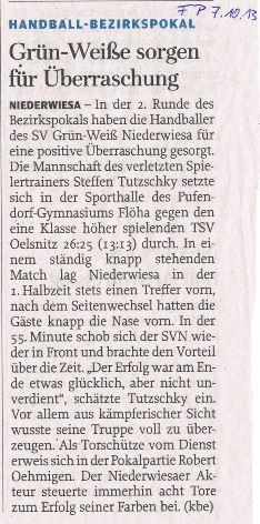 Freie Presse Flöha vom 07.10.2013