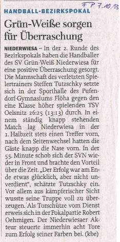 Freie Presse Flöha vom 07.10.2013