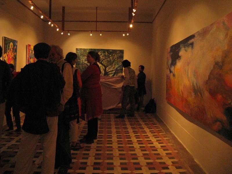 インドでのギャラリー個展風景　2009年　2月