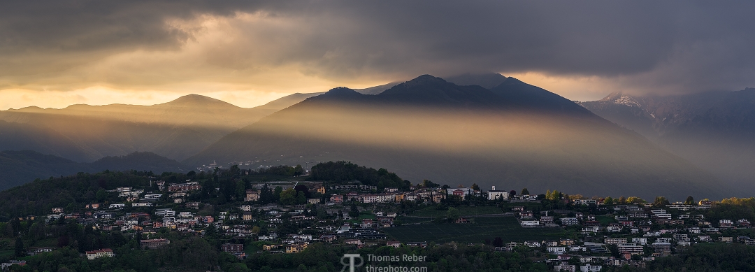 Switzerland, Lugano, Comano, Sun ray