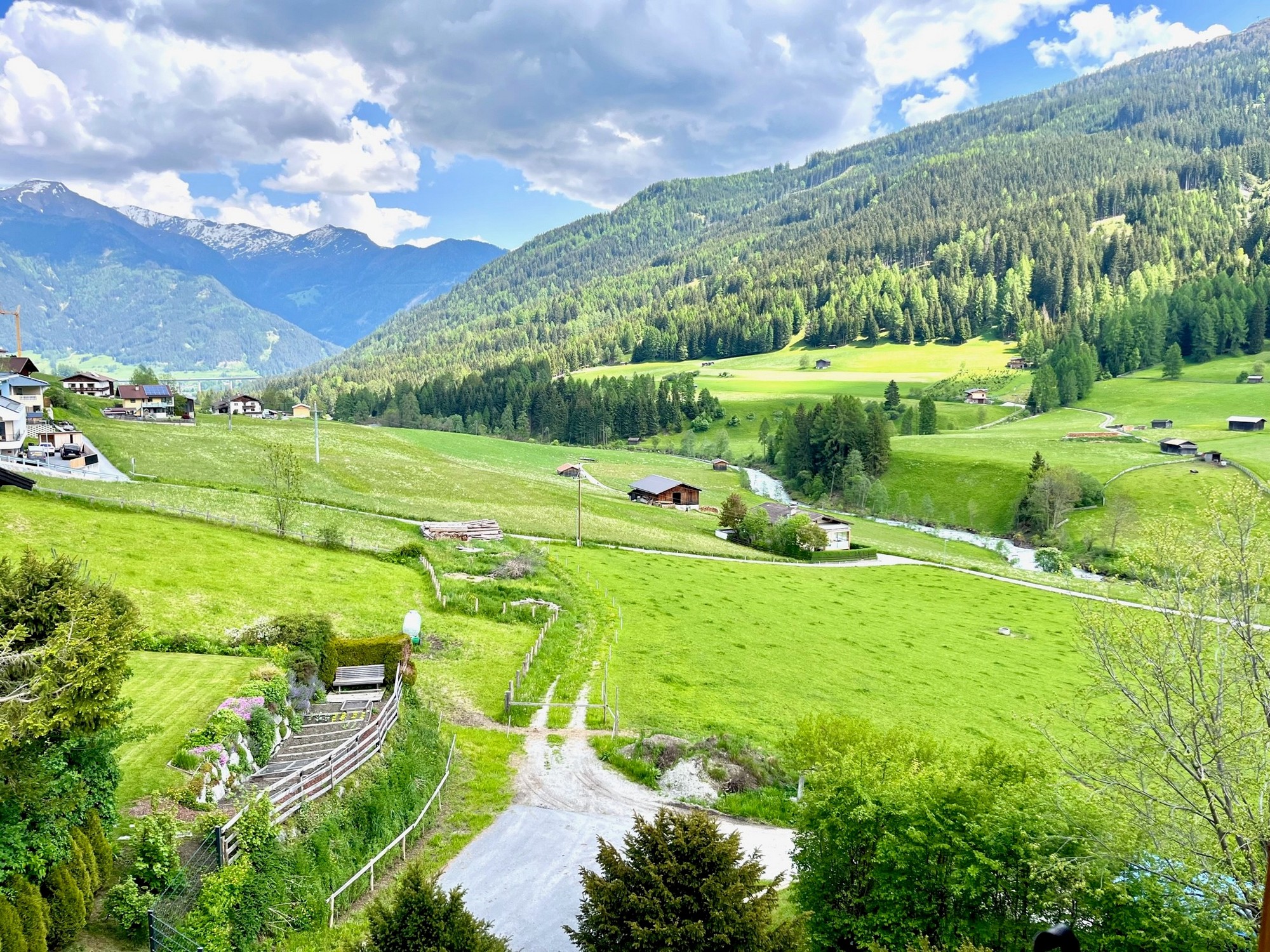 Prangerhof Trins - Aussicht im Sommer