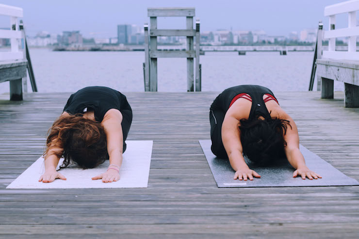 The benefits of yoga seem to double when practicing yoga outside