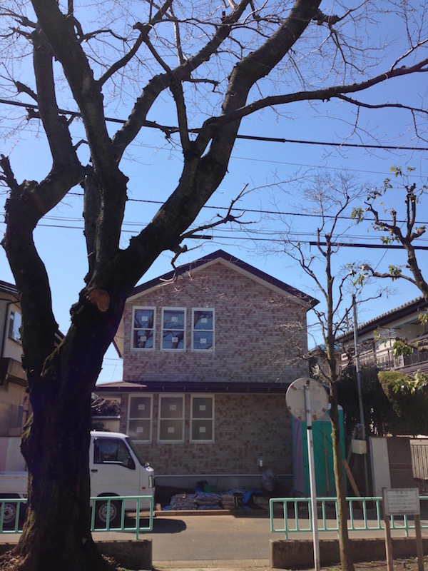 2014.03.15 タイル貼完了です. 春はもうすぐ.