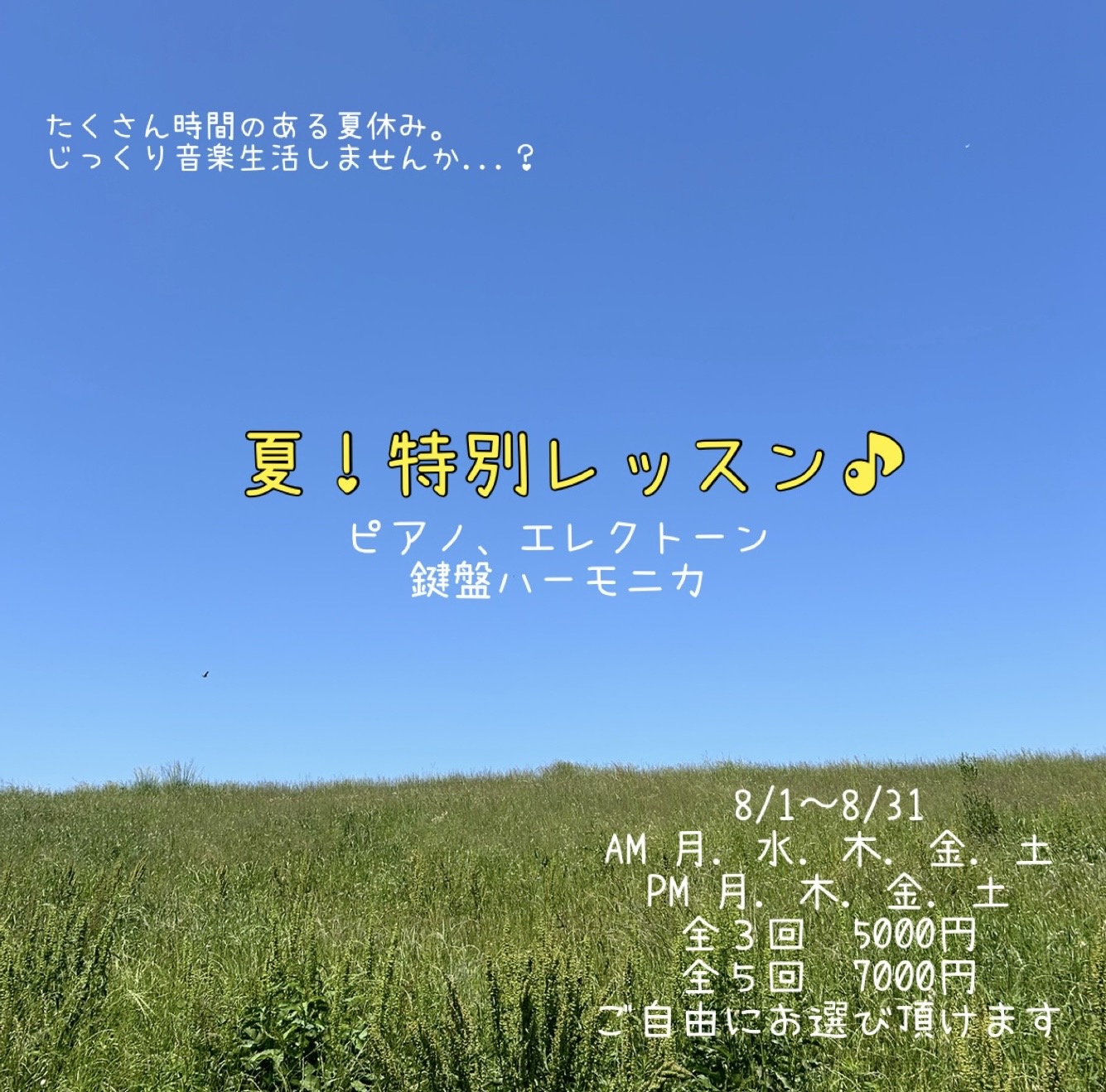 夏の特別レッスン