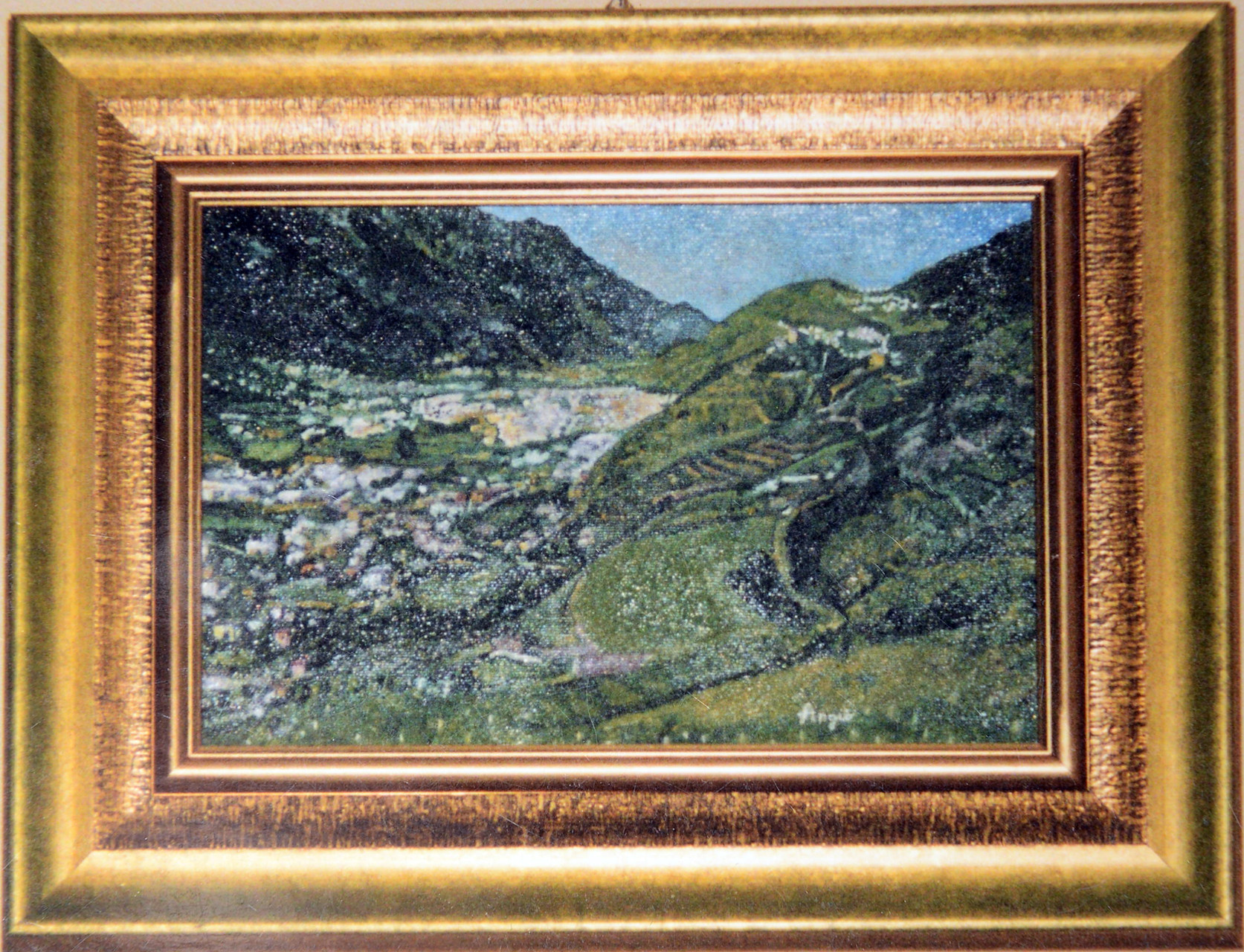 Quadro Olio su Tela | Castel Grumello - Una Fortezza della Valtellina |