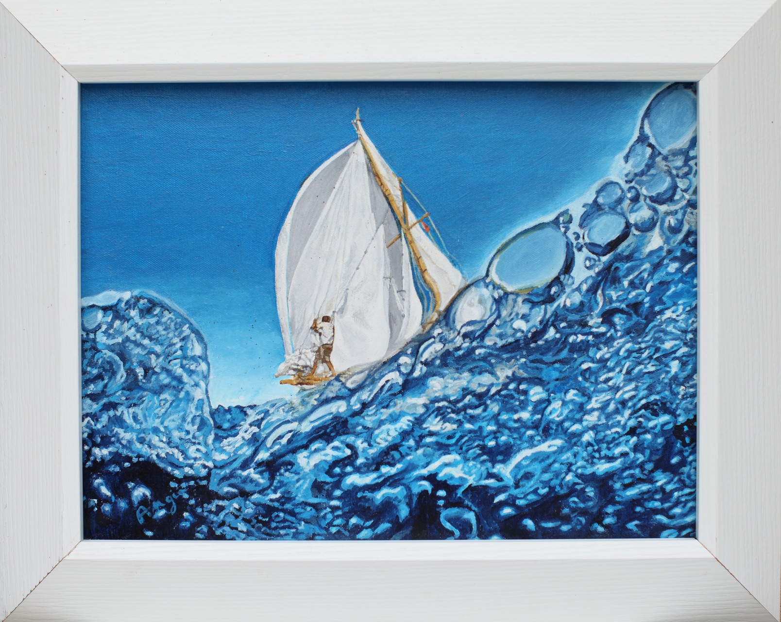 Quadro Olio su Tela | Leggerezza | Dimensioni: 39x29 cm - 50.5x41 cm (con cornice)