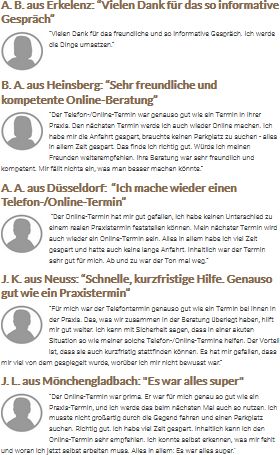 Osteopathie Mönchengladbach Feedback