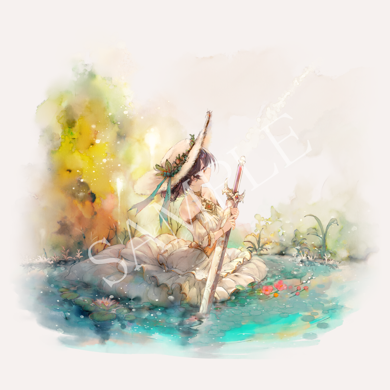 中古】キャンバスボード・キャンバスアート 天枝千羽 マスターアップ