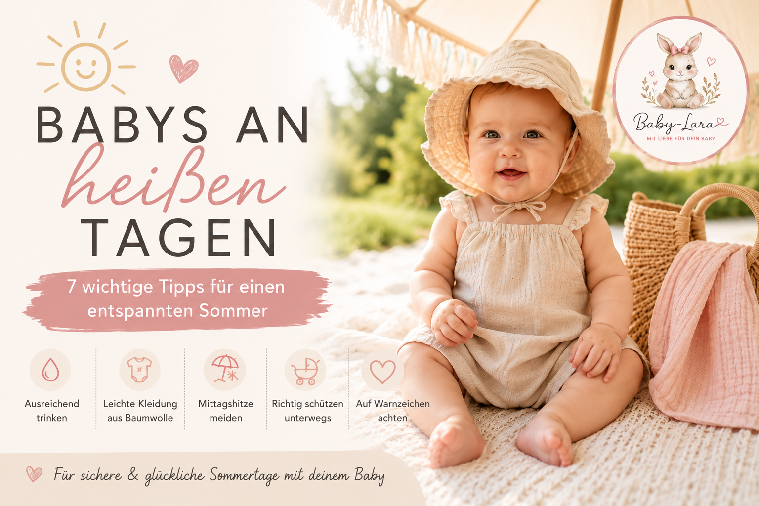 Babys an heißen Tagen – So schützt du dein Baby bei Sommerhitze