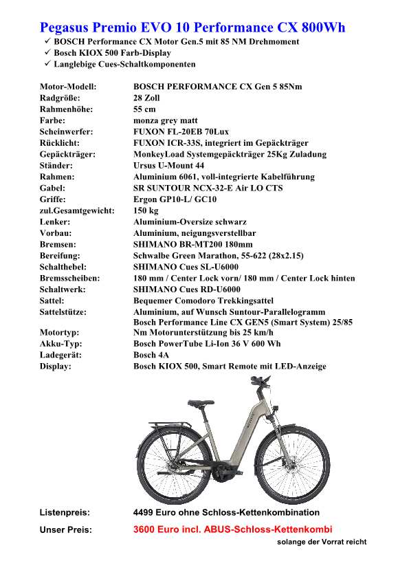 Pegasus Premio EVO 10 Wave 55cm 2025 monza grey matt