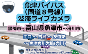 魚津バイパス(国道8号線)渋滞ライブカメラ