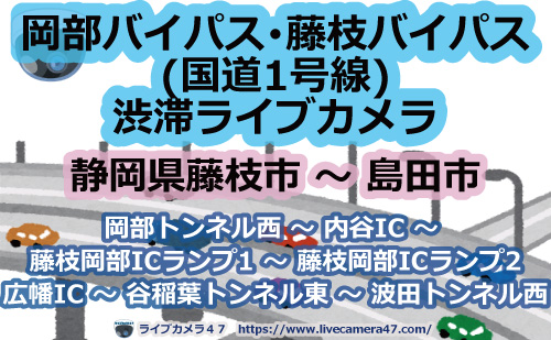 🔗岡部バイパス･藤枝バイパス(国道1号線)渋滞ライブカメラ
