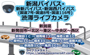 新潟バイパス･新新バイパス･新潟西バイパス(国道7･8･116号線)渋滞ライブカメラ