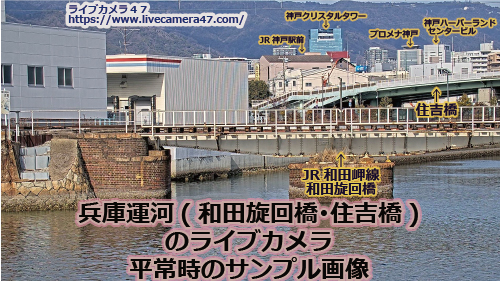 兵庫運河(和田旋回橋･住吉橋)-平常時のサンプル画像