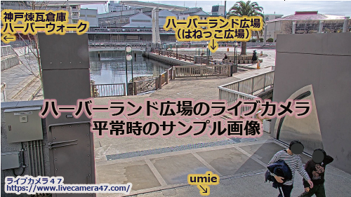 兵庫県の街ライブカメラ｢ハーバーランド広場｣の平常時のサンプル画像