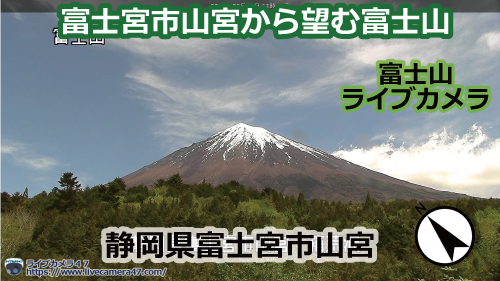 富士山 山頂のライブカメラ「富士宮市山宮」の平常時のサンプル画像