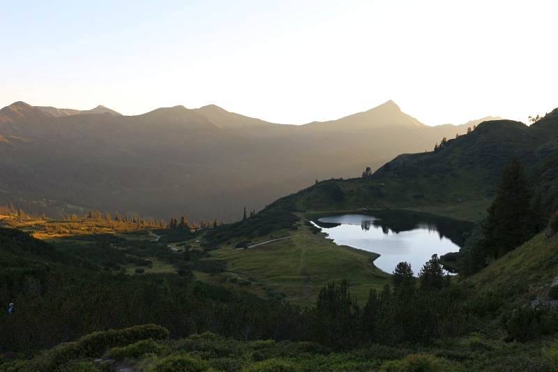 Planneralm, Wölzer Tauern, Steiermark, Blick vom Plannersee Richtung Schoberspitz