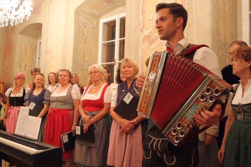 Paul Ehgartner mit seiner Harmonika