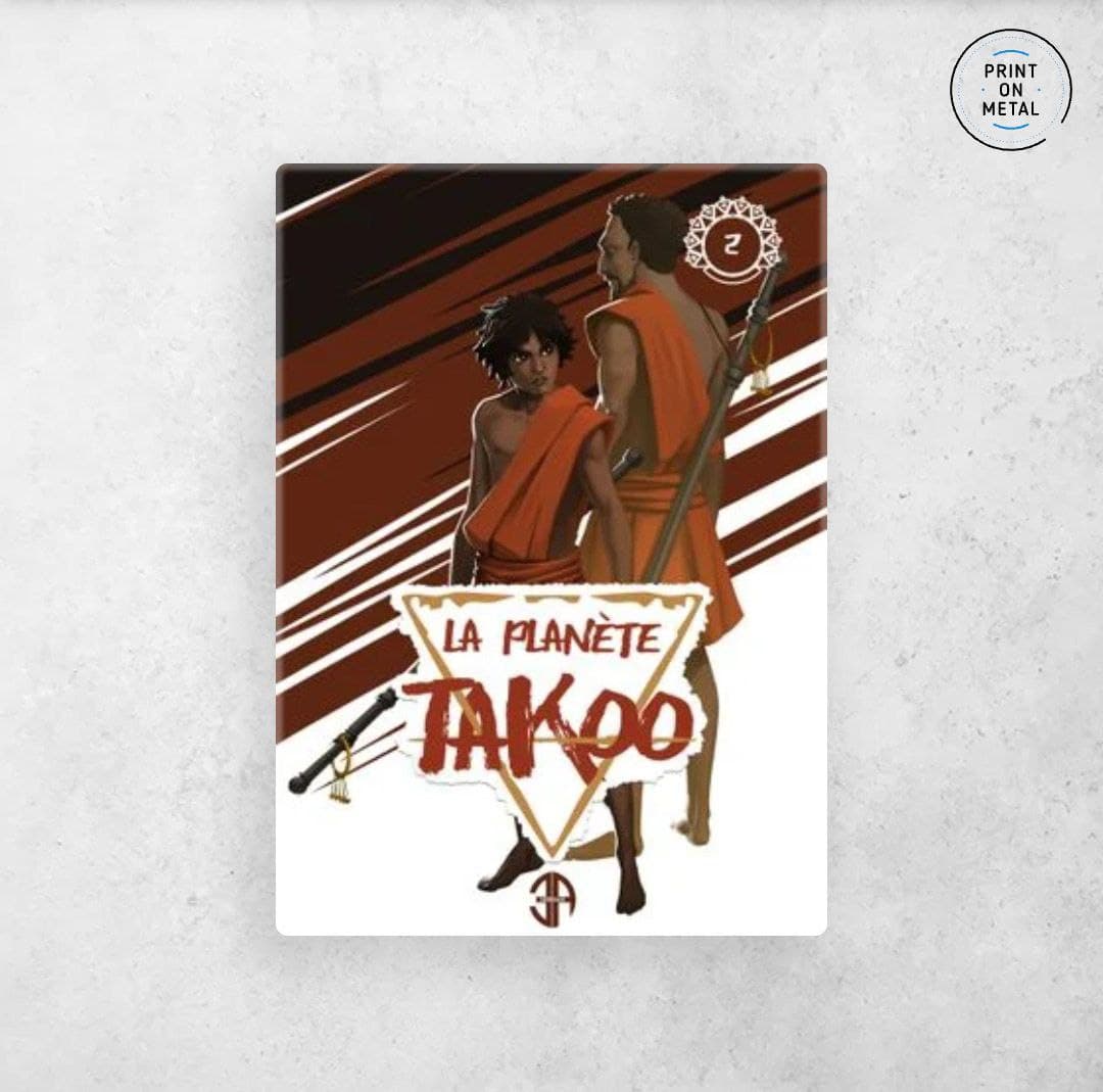 La couverture du tome 2 de la planète Takoo en illustration sur Displate