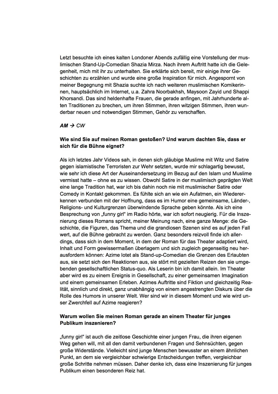 FUNNY GIRL Clara Weyde