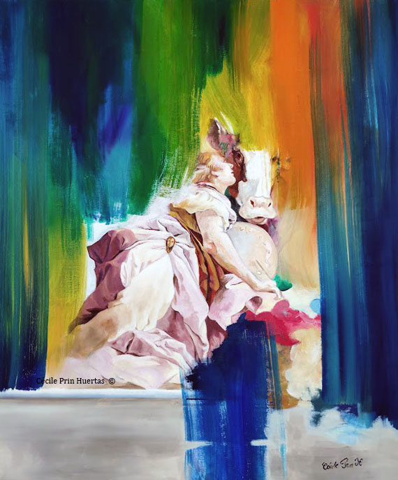 PENDRILLONS   huile sur toile   55 x 46