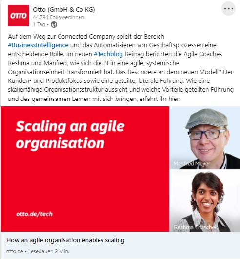 How an agile organisation enables scaling