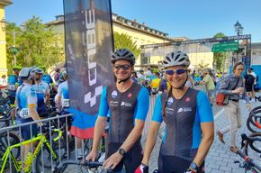 Max Straub und Anna-Lena Klee vor dem Start. Bild: TSV, Klee