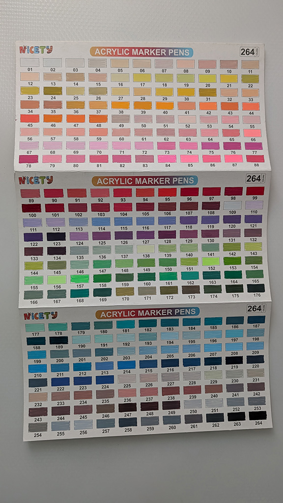 Acrylmarker - Color Swatch (ausgefüllt)
